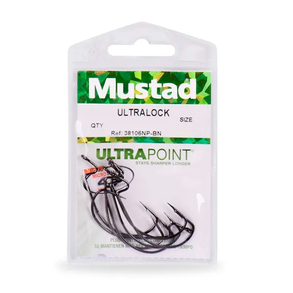 Comprar Anzuelo Mustad Ultra Lock Soft Plastics 1/0 Níquel Negro Anzuelo Mustad Ultra Lock Soft Plastics 1/0 Níquel Negro