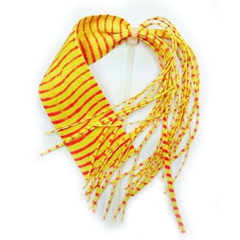 BARRED ROUND RUBBER 304 YELLOW/RED