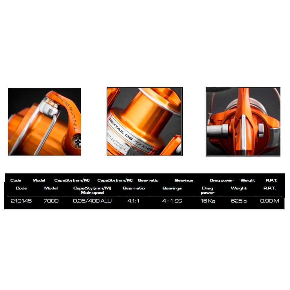 Comprar Carrete Cinnetic Rextail DS 7000 CRBK Carrete Cinnetic Rextail DS 7000 CRBK