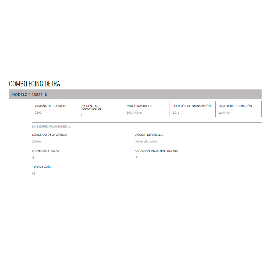 Comprar Combo Wrath Eging 8ft - egi 2.5-4 Combo Wrath Eging 8ft - egi 2.5-4