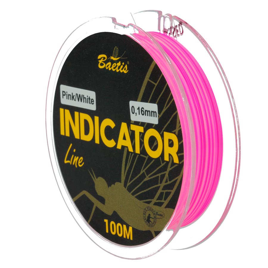 INDICATOR LINE BAETIS WHITE/PINK 0,14 100m