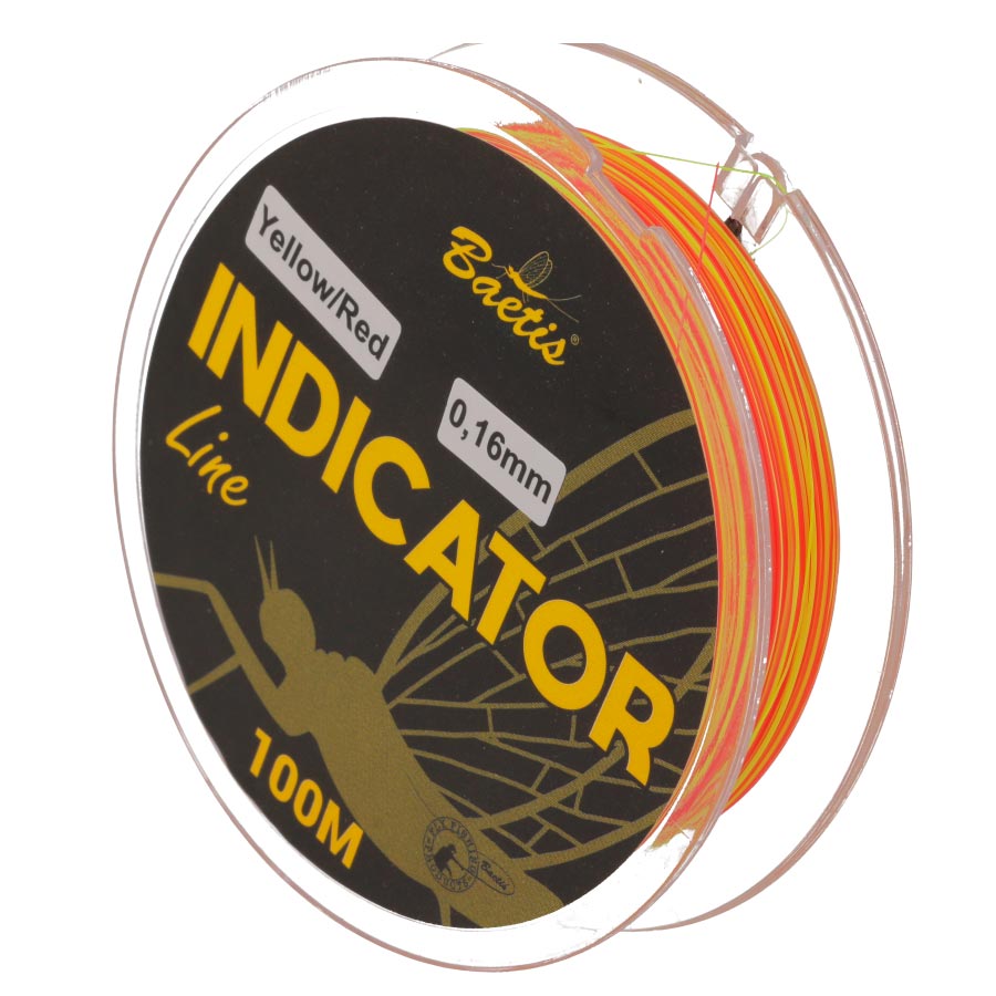 INDICATOR LINE BAETIS YELLOW/RED 0,18 100m