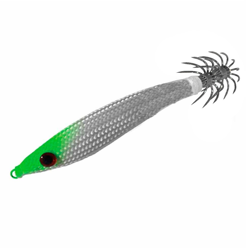 Lead squid jig Gavun 100mm 100 g - 2h green head