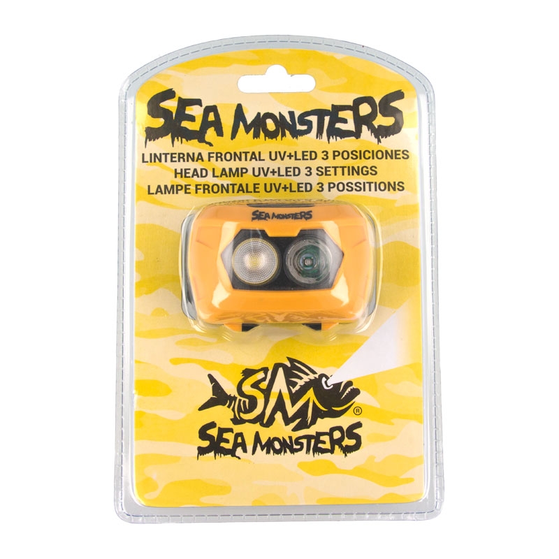 Comprar Linterna frontal Sea Monsters UV+LED 3 posiciones Linterna frontal Sea Monsters UV+LED 3 posiciones
