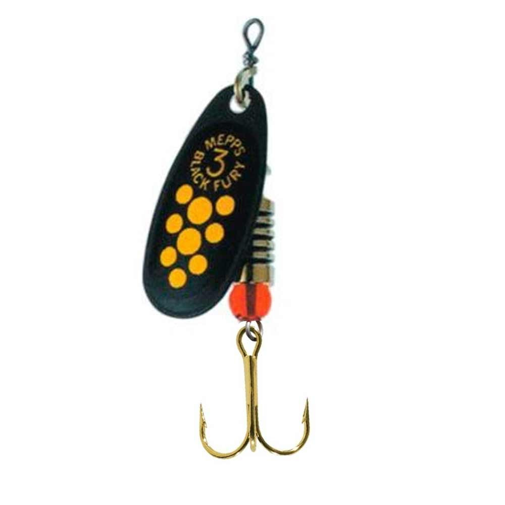 Cucharilla Mepps Black Fury 1 negro Puntos Amarillos