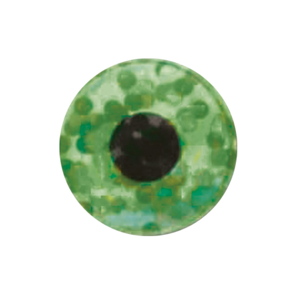 OJOS HOLOGRAFICOS 9.0 mm VERDE 12 U.