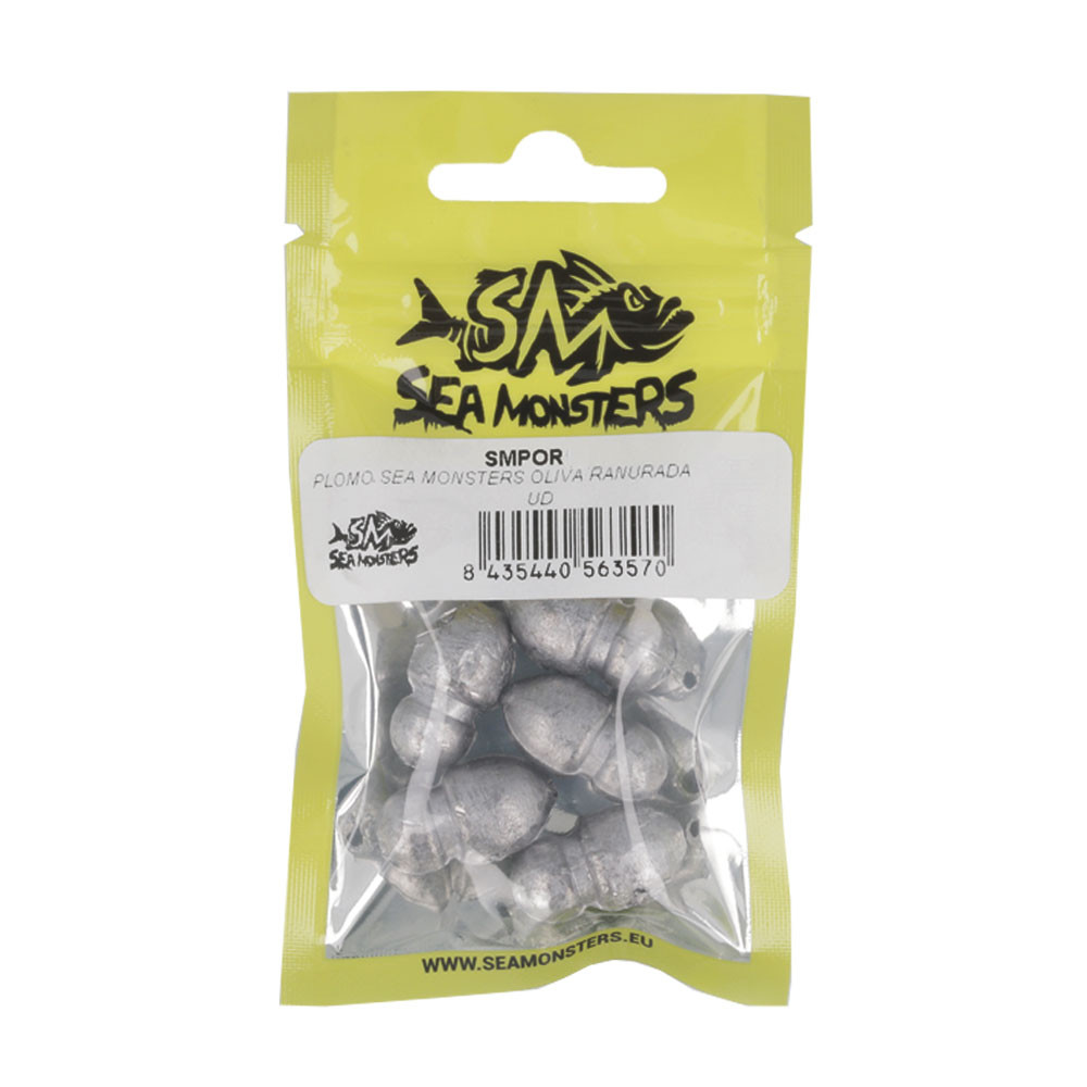 PLOMO SEA MONSTER OLIVA RANURADA 20 GRS, 5 ud
