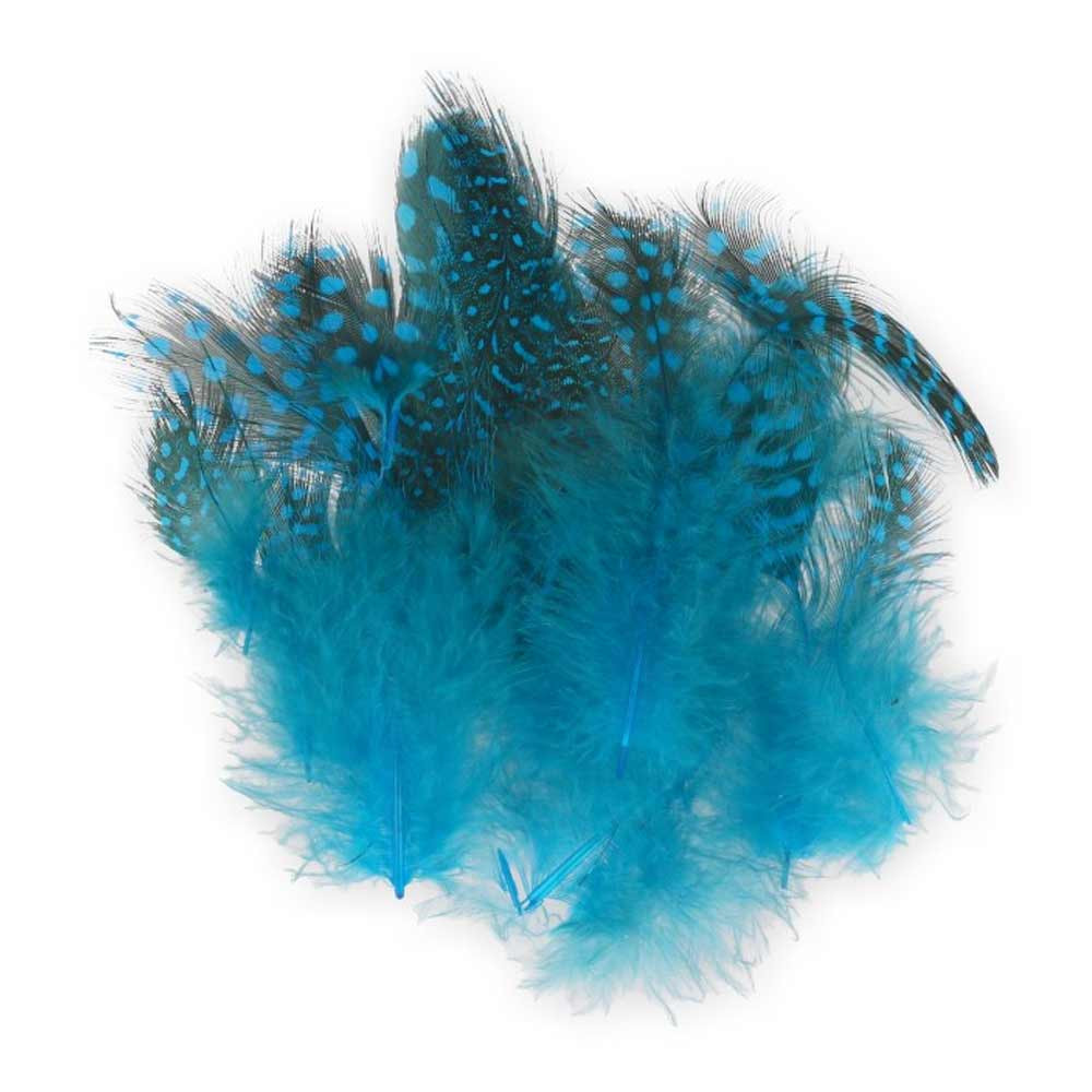 Plumas de Gallina de Guinea 086 Kingfisher Blue