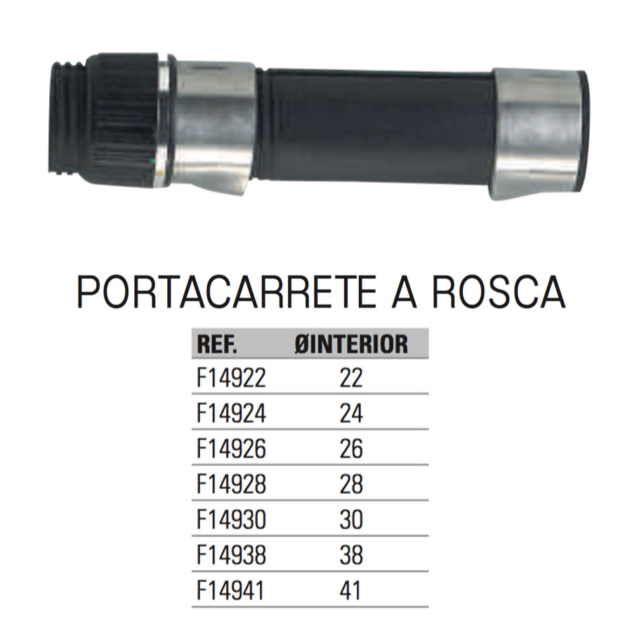 Portacarretes a rosca 22
