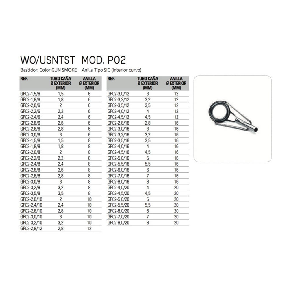 Puntero WO/USTST Tubo 2,6mm / Diam 8mm