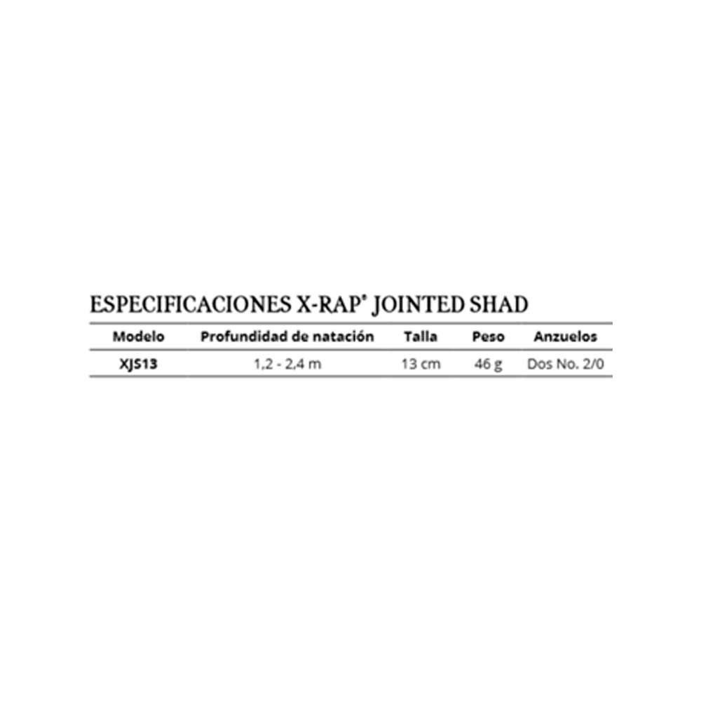 Rapala X-RAP JOINTED SHAD 13CM CLN