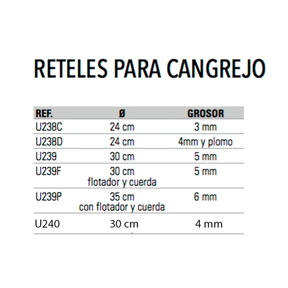 RETEL MOD. 239F-30cm c/Flotador-CANGREJO