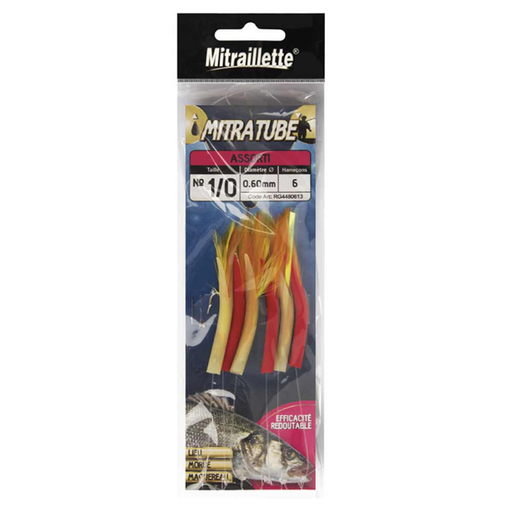 Pescacciatore SABIKI kit 6 esche pelle naturale, amo rosso e filamenti, 6 Pescacciatore SABIKI kit 6 esche pelle naturale, amo rosso e filamenti, 6