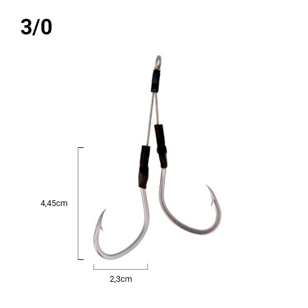 SEA MONSTERS SLOW JIGGING HOOK WIRE 3/0 2pc