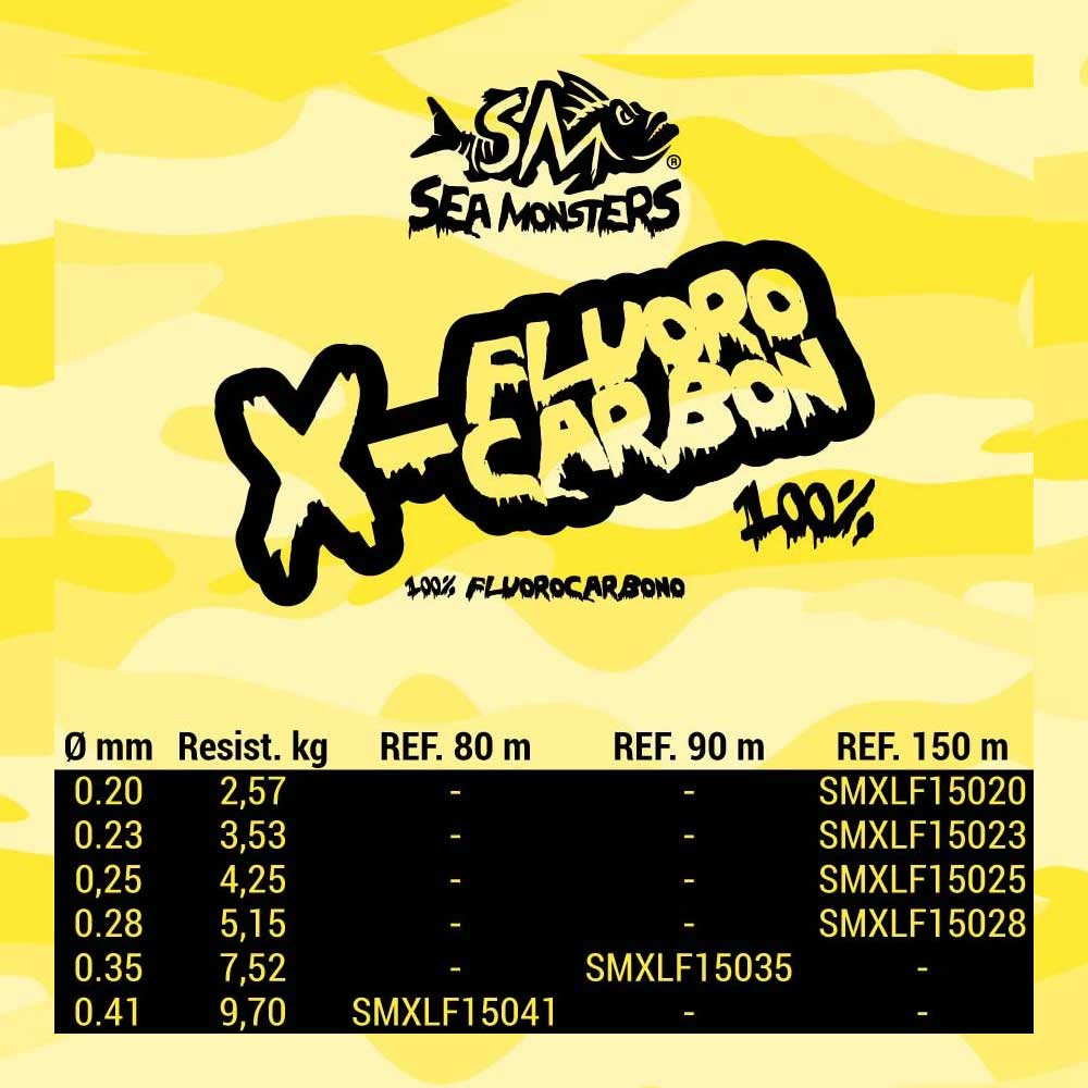 SEA MONSTERS X-LINE FLUOROCARBONO 150 M 0,20