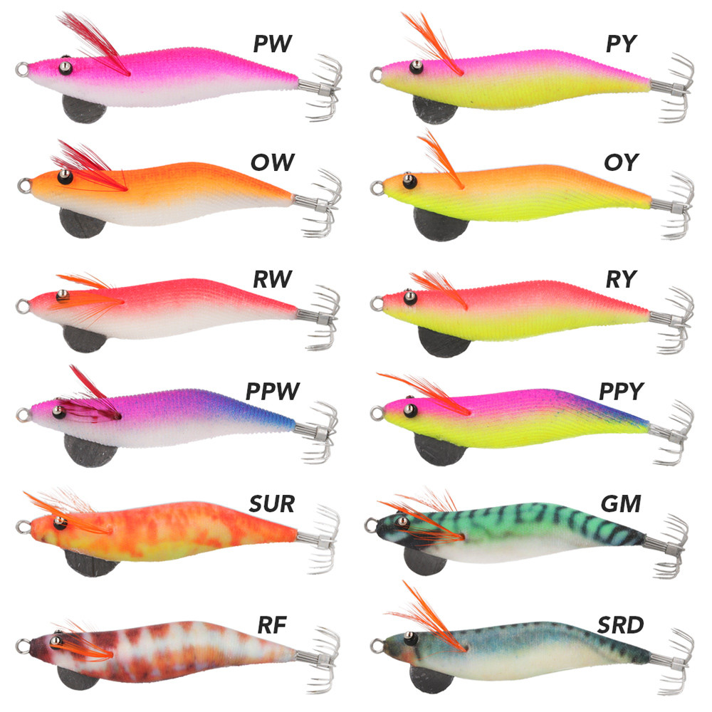 Señuelo artesano Sea Monsters Egi-As 2.2 red yellow