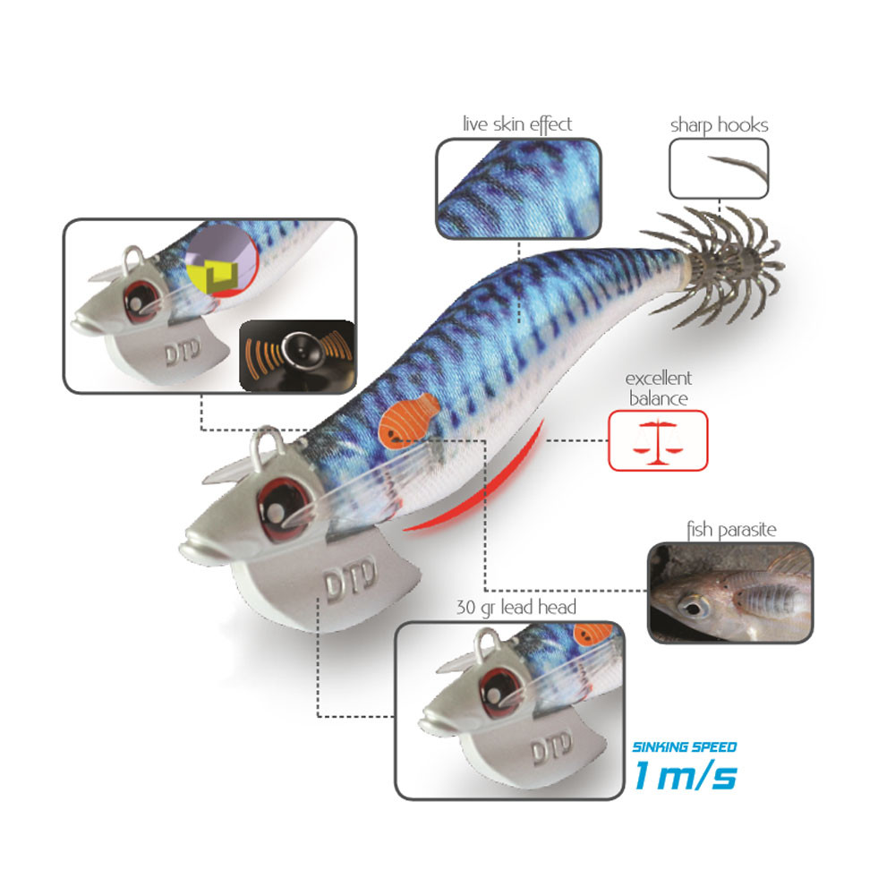 Comprar Señuelo DTD Real Fish Egi 3.0 Tip Run PAGRO Señuelo DTD Real Fish Egi 3.0 Tip Run PAGRO