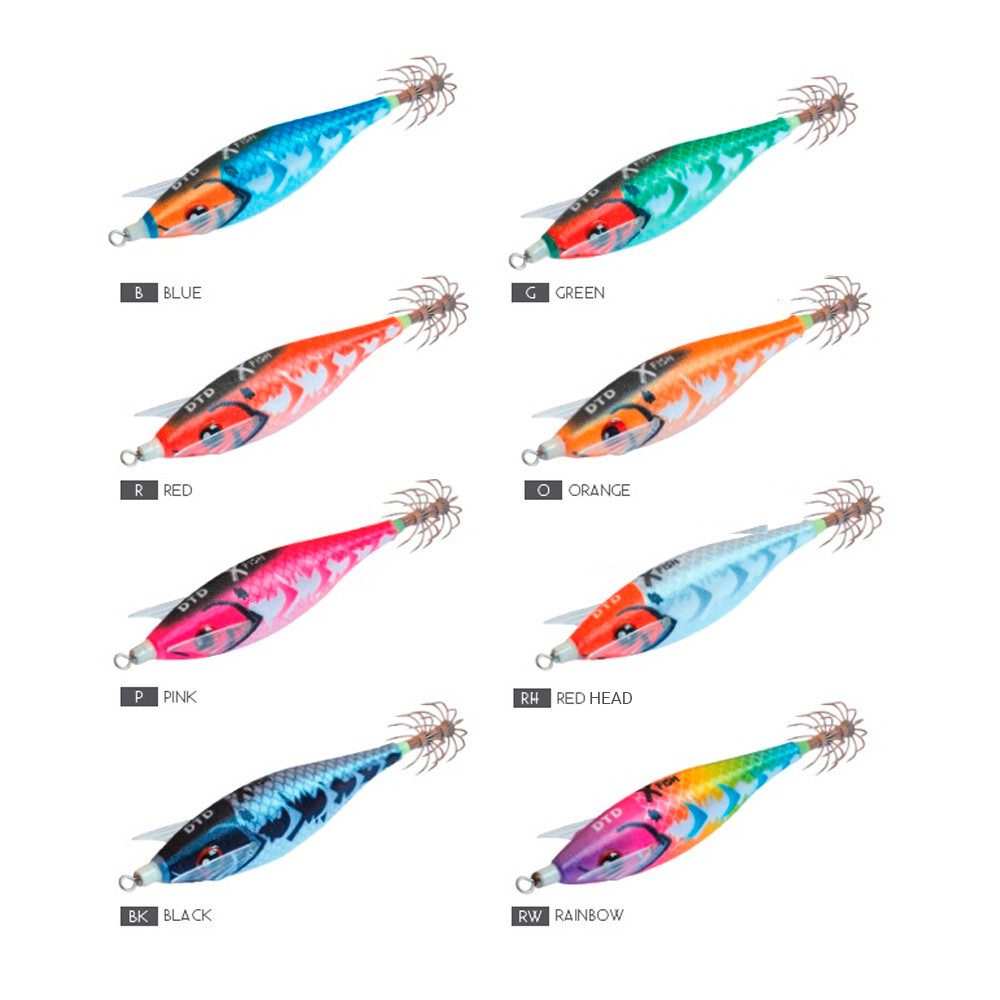 Leurre De Pêche DTD Retro Bukva 65 Mm - Rouge, Imite Un Poisson Avec Parasite - Pour Pêche Au Calmar Et Prédateurs