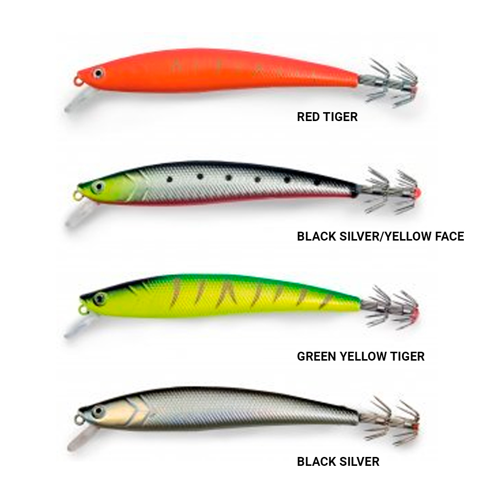 Señuelo LineaEffe Squid Troll Revolution 11cm red tiger