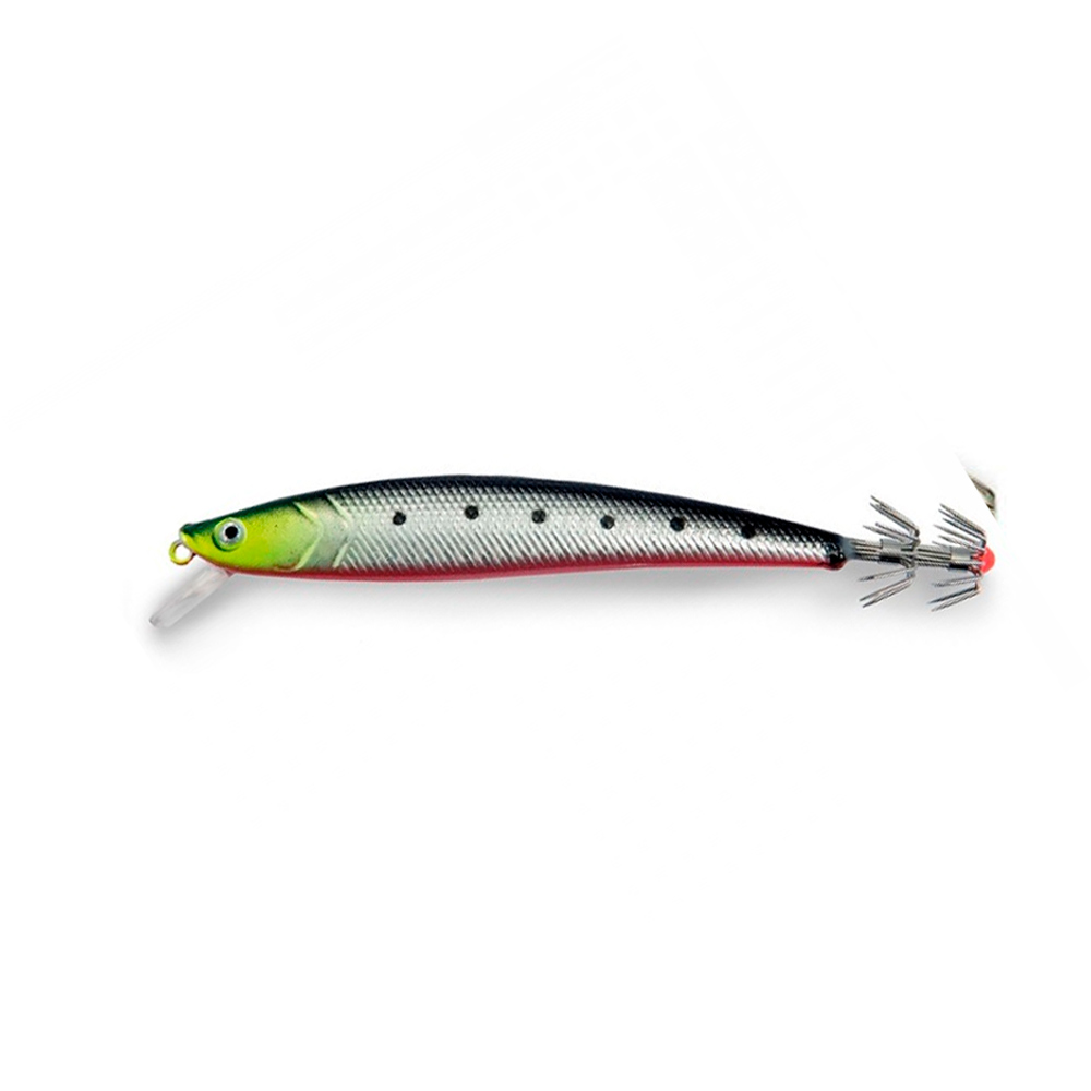 Señuelo LineaEffe Squid Troll Revolution 13cm black silver yellow