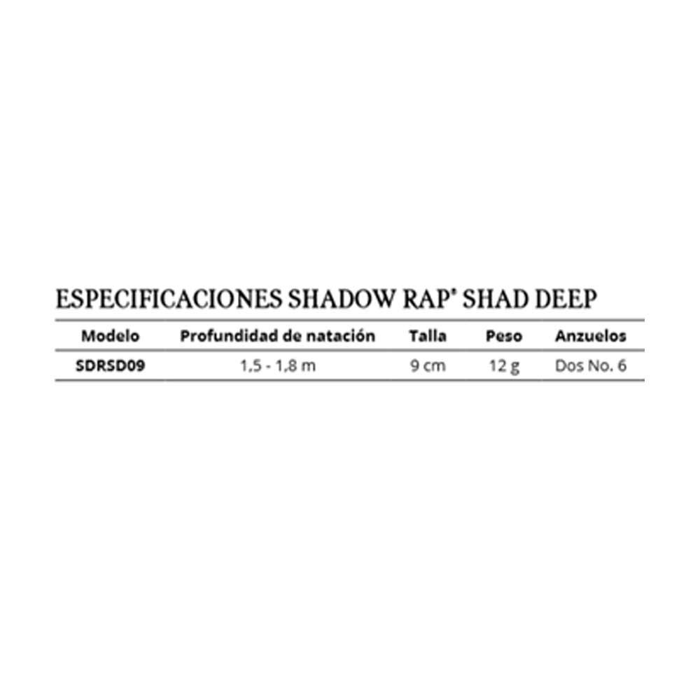 Comprar Señuelo Rapala Shadow Shad Rap deep 9cm BAP Señuelo Rapala Shadow Shad Rap deep 9cm BAP