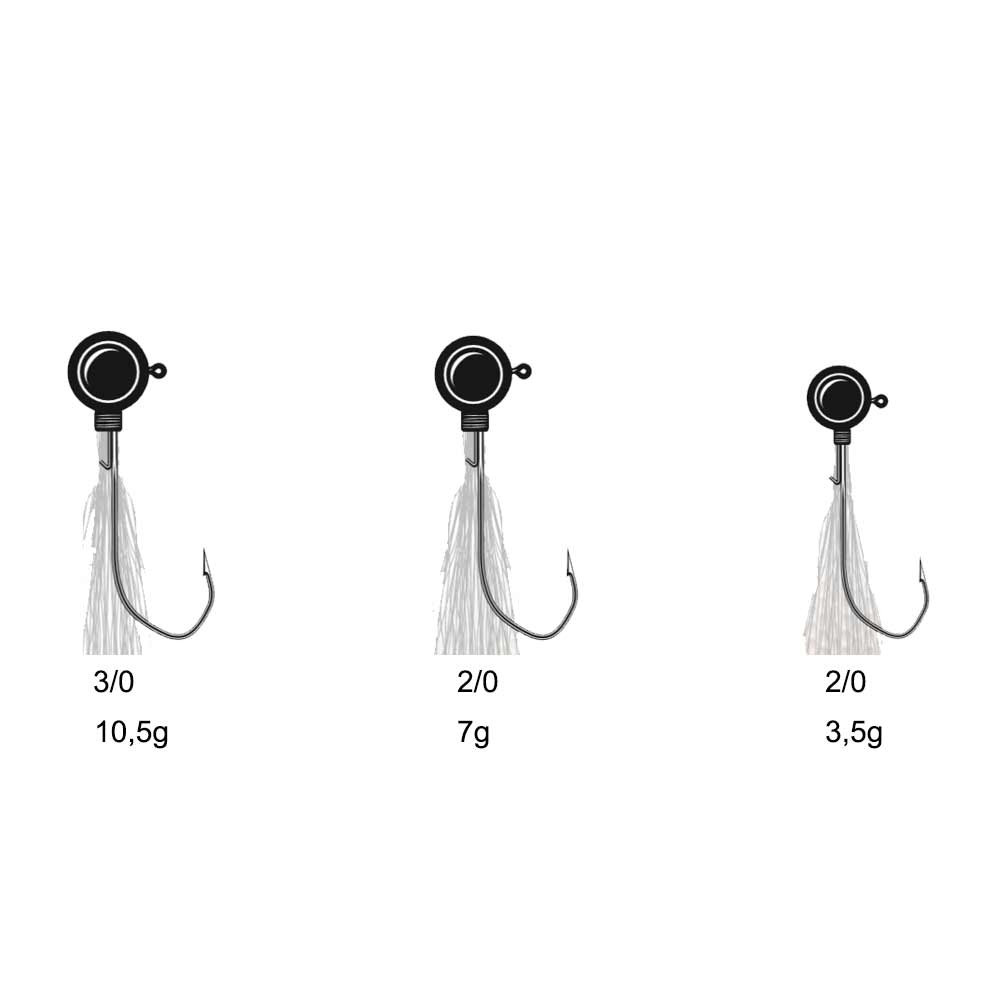 Señuelo VMC Moontail Jigs 7158 10,5G N3/0 BH