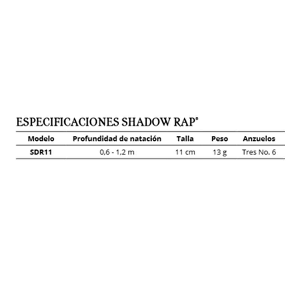 Señuelo Rapala Shadow Rap 11cm ROL