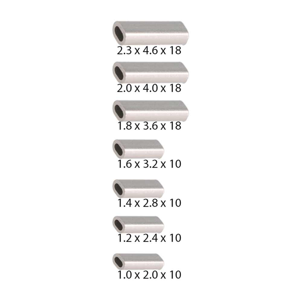 TUBO DOBLE ALUMINIO SEA MONSTERS 1.6 x 3.2 x 10 (25un)