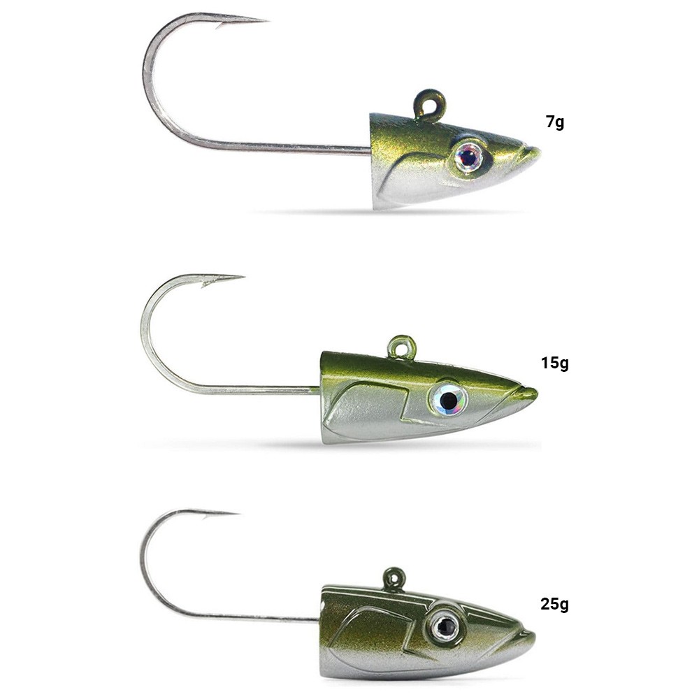 Jig Head Fiiish Crazy Sand Eel 120 2pc off shore 15g khaki