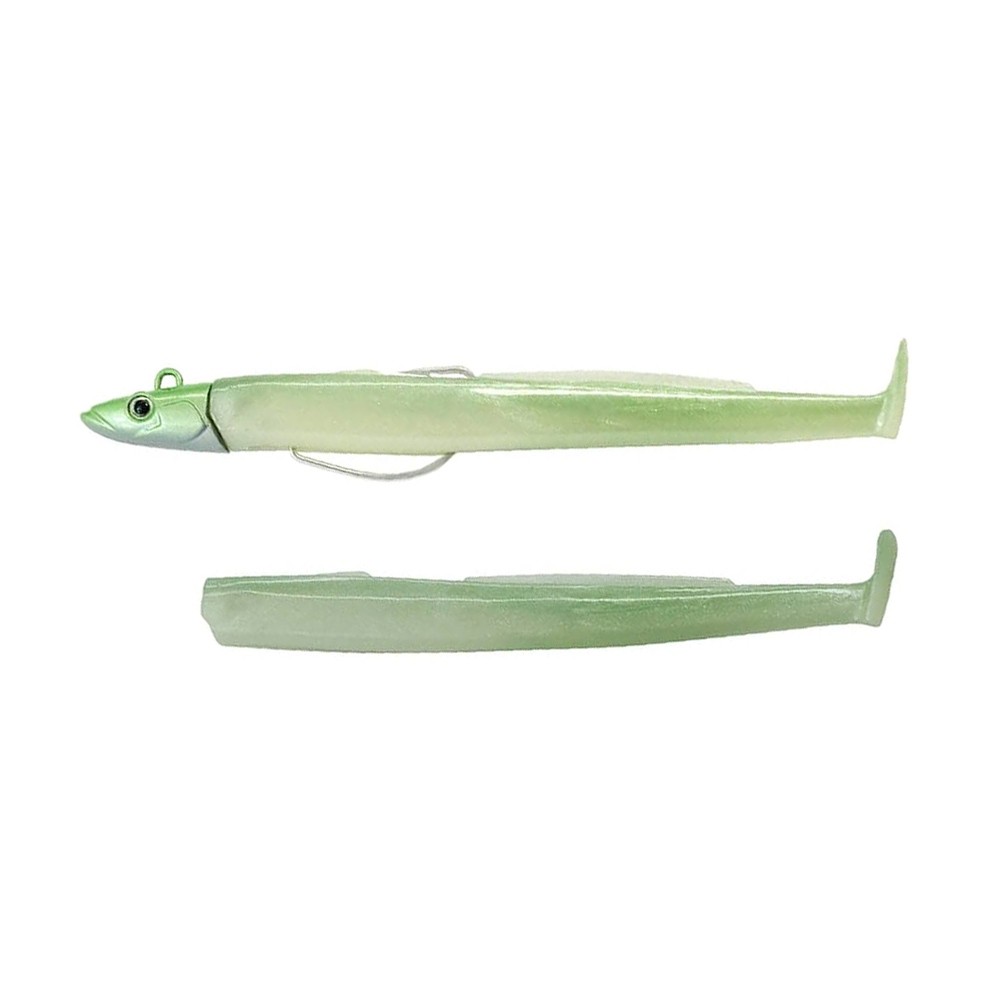 Señuelo Fiiish Black Eel Combo Shore 110 8g pearl green + rech.