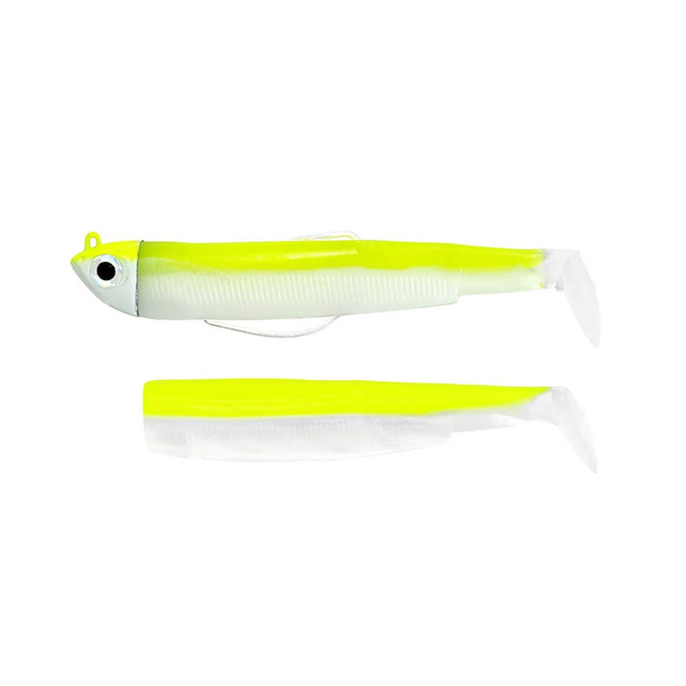 Señuelo Fiiish Black Minnow Combo Off Shore 120 25g fluo yellow + rech.
