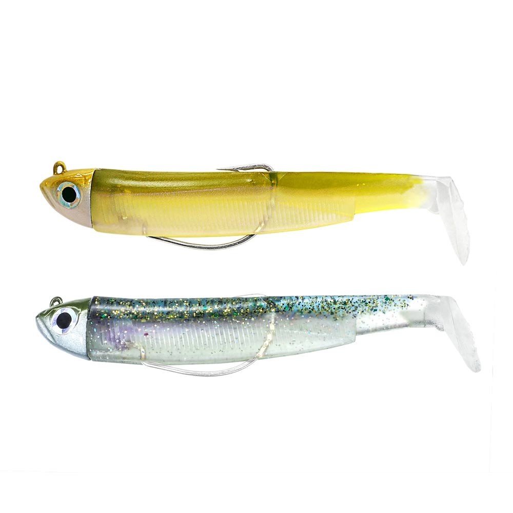 Señuelo Fiiish Black minnow double combo shore 5g ghost minnow - wakasagi