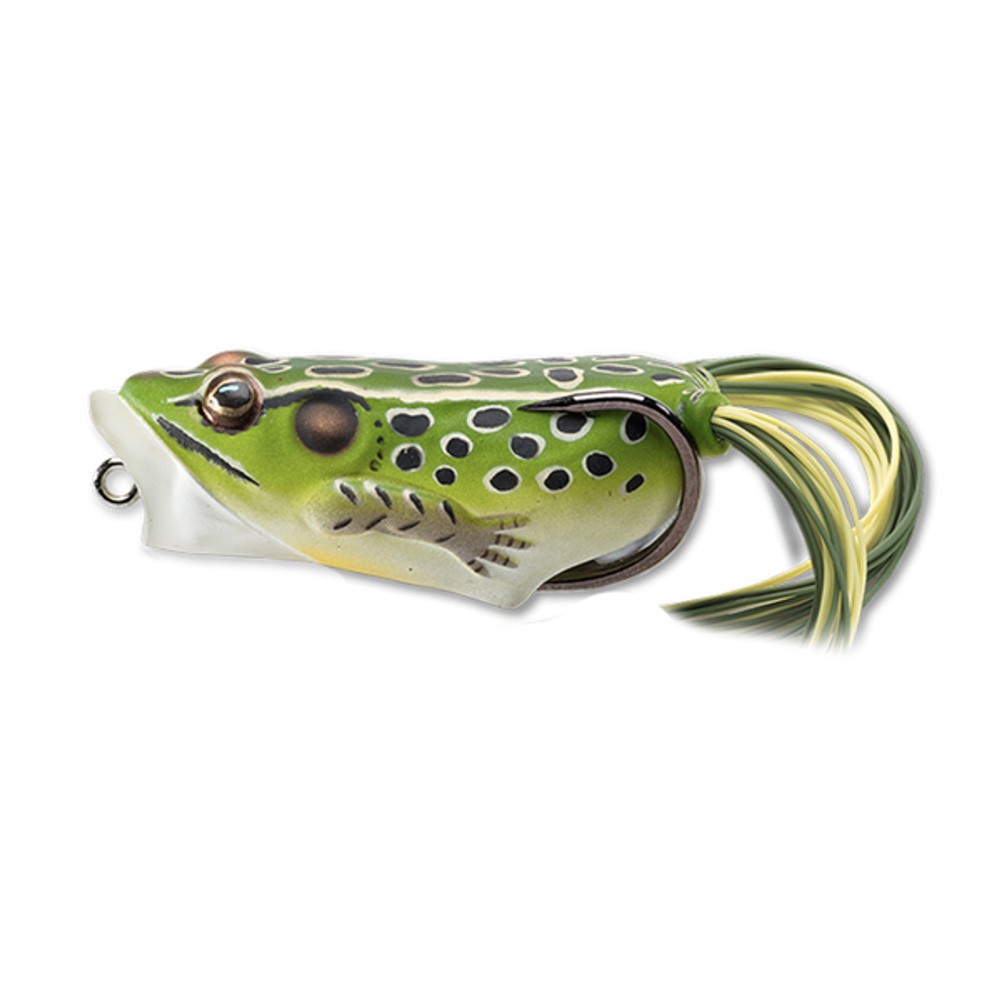 Señuelo Live Target Hollow Body Frog Popper green/yellow 55