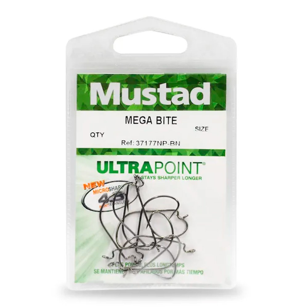 Comprar Anzuelo Mustad Mega Bite Worm 1/0 Níquel Negro Anzuelo Mustad Mega Bite Worm 1/0 Níquel Negro